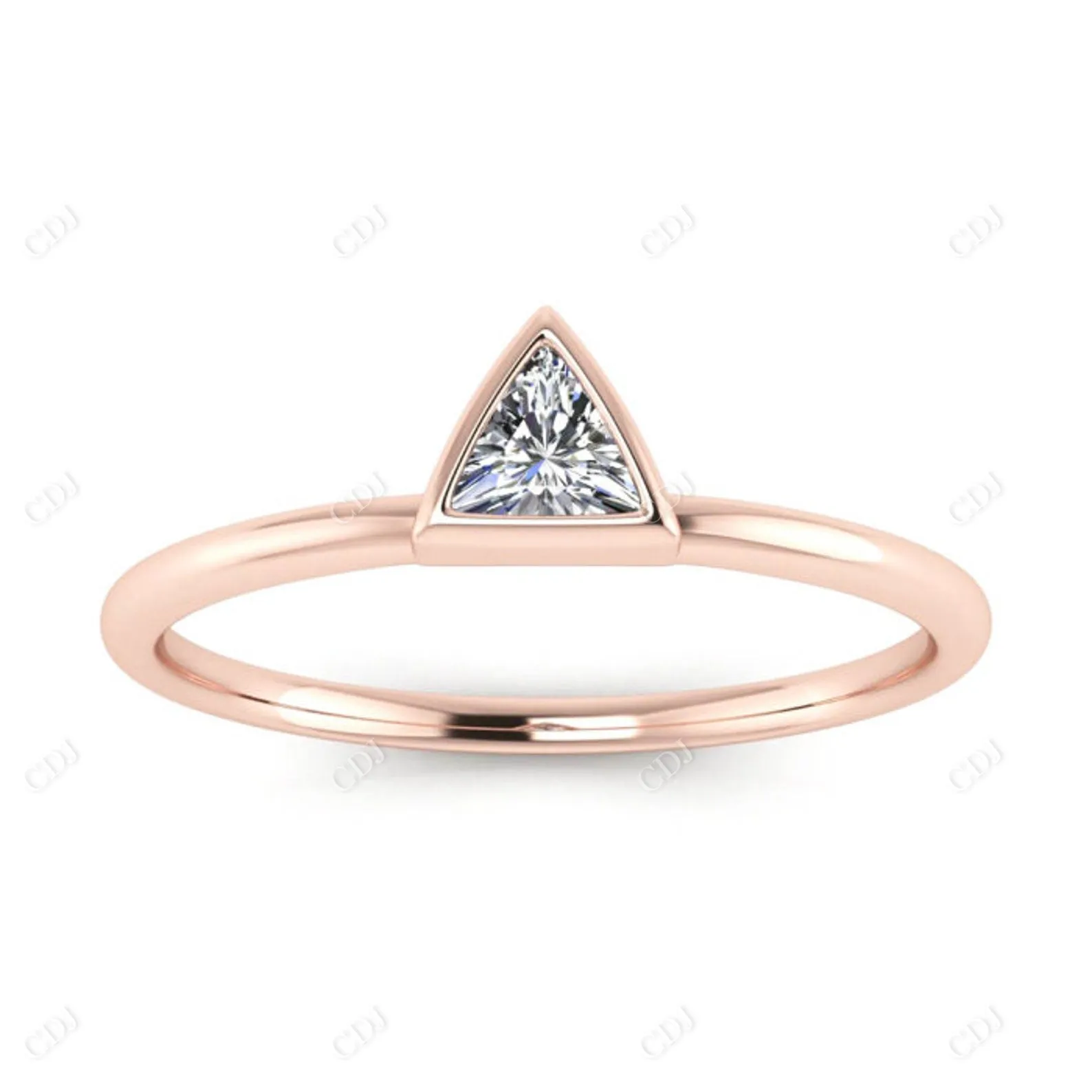 0.15CTW Triangle Diamond Solitaire Engagement Ring