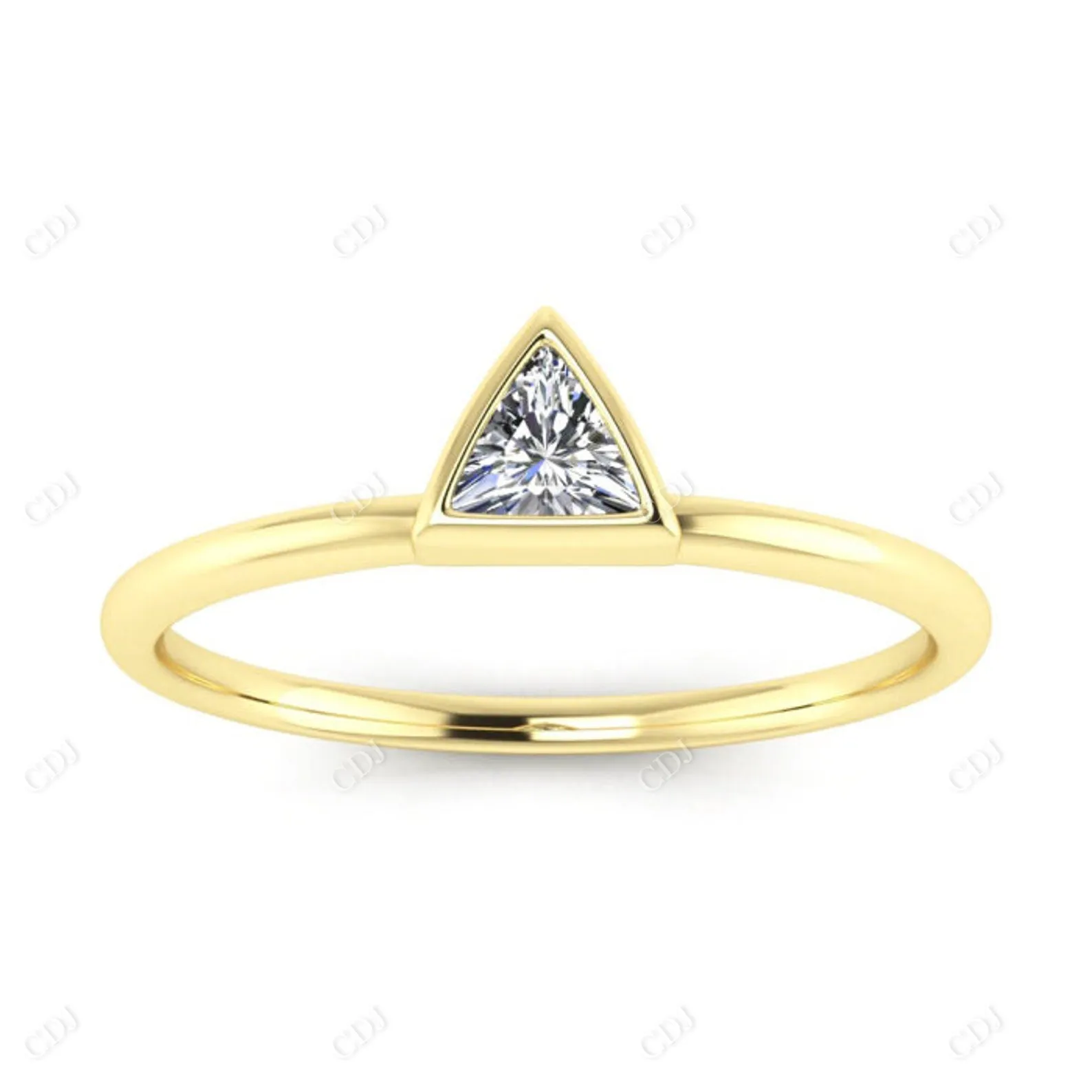 0.15CTW Triangle Diamond Solitaire Engagement Ring