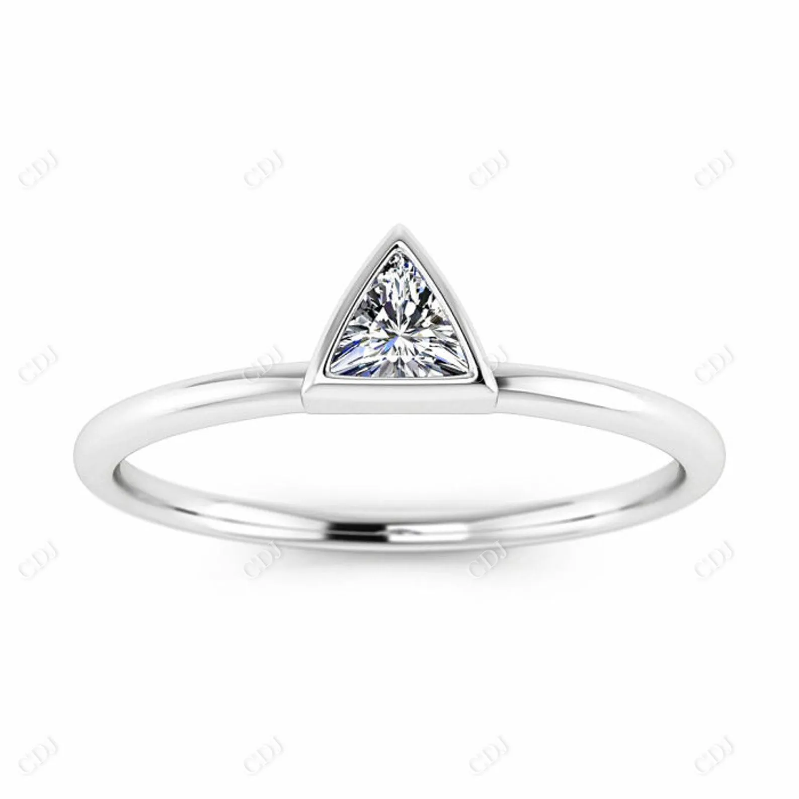 0.15CTW Triangle Diamond Solitaire Engagement Ring