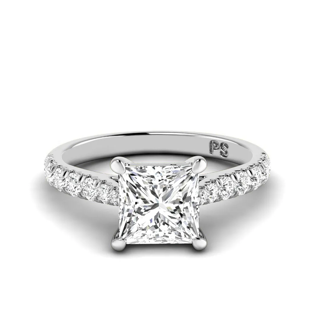 0.85-3.35 CT Round & Princess Cut Lab Grown Diamonds - Engagement Ring