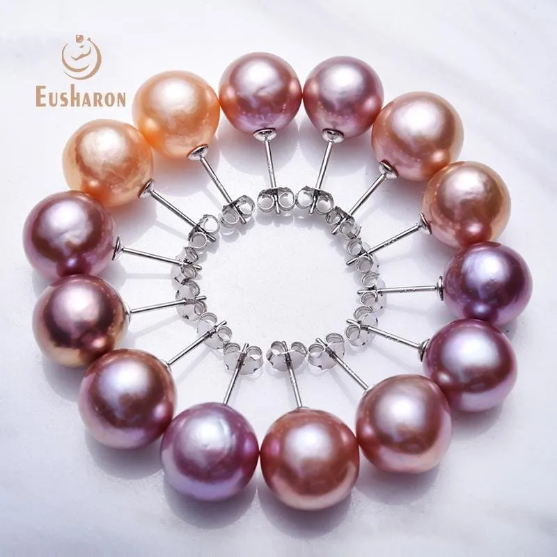 10 Pairs 9-13mm Round Baroque Natural Edison Pearl Earring