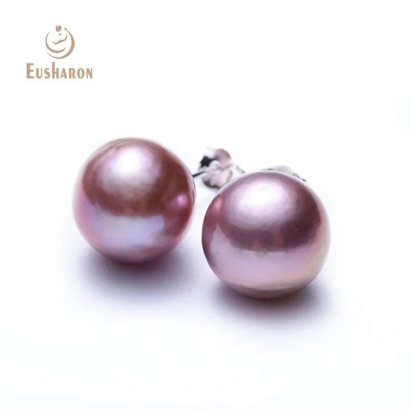 10 Pairs 9-13mm Round Baroque Natural Edison Pearl Earring