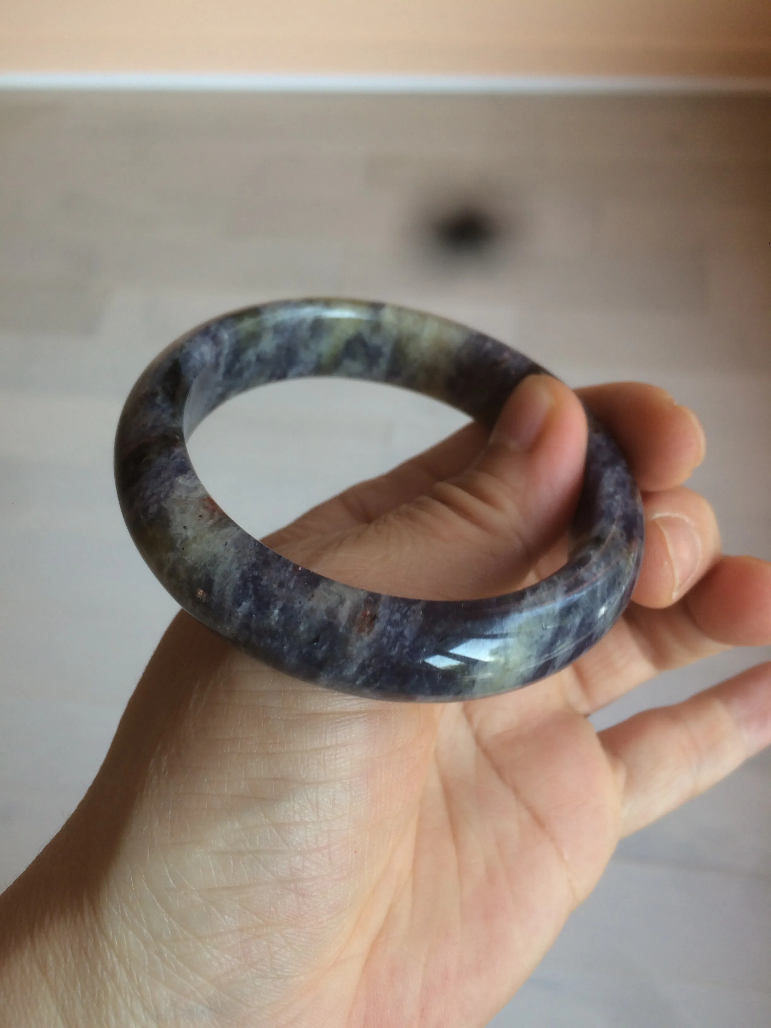 100% natural 54mm  blue/white/red/yellow Lazurite  (青金石) bangle CB70 (add on item)