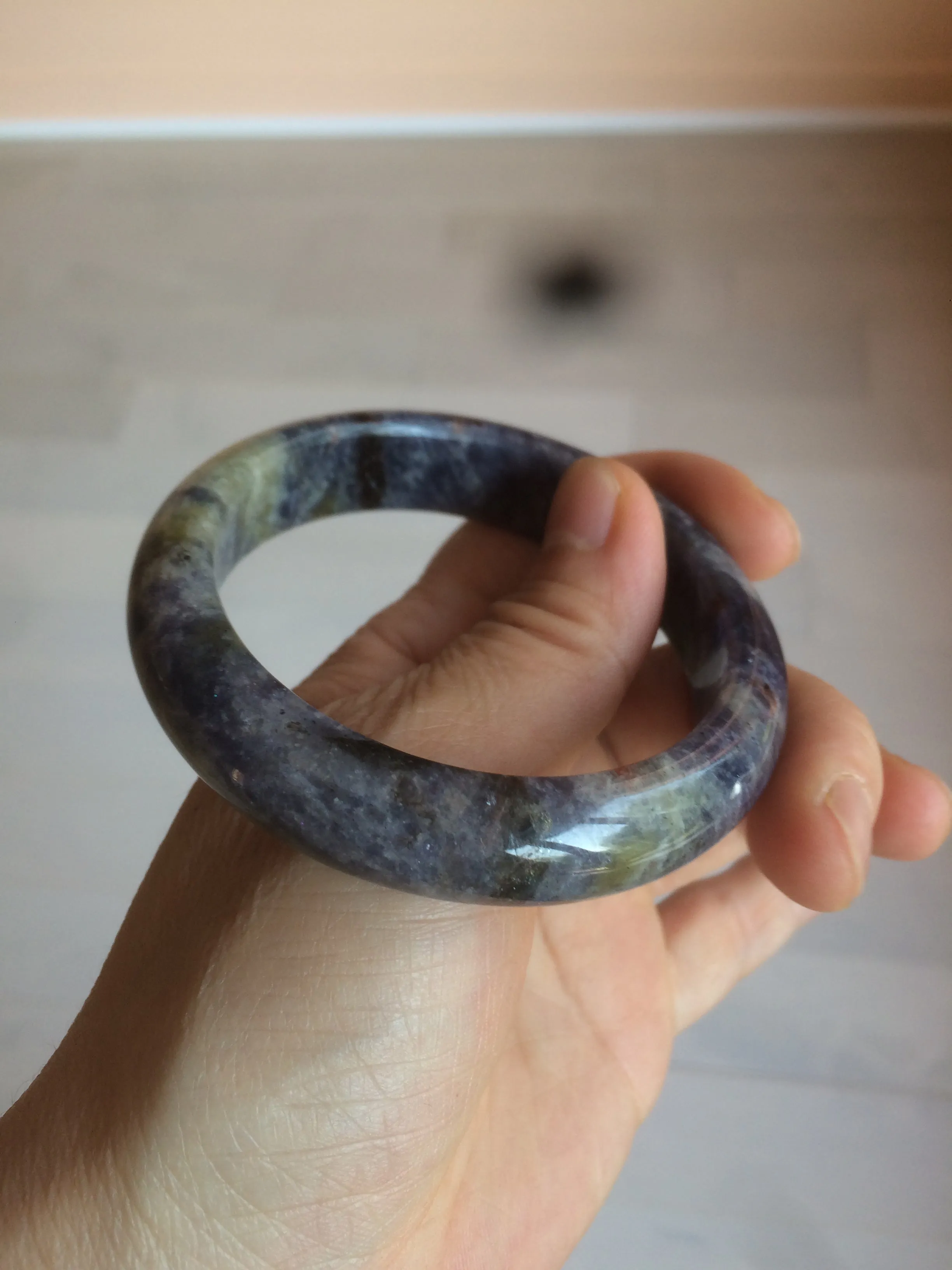 100% natural 54mm  blue/white/red/yellow Lazurite  (青金石) bangle CB70 (add on item)