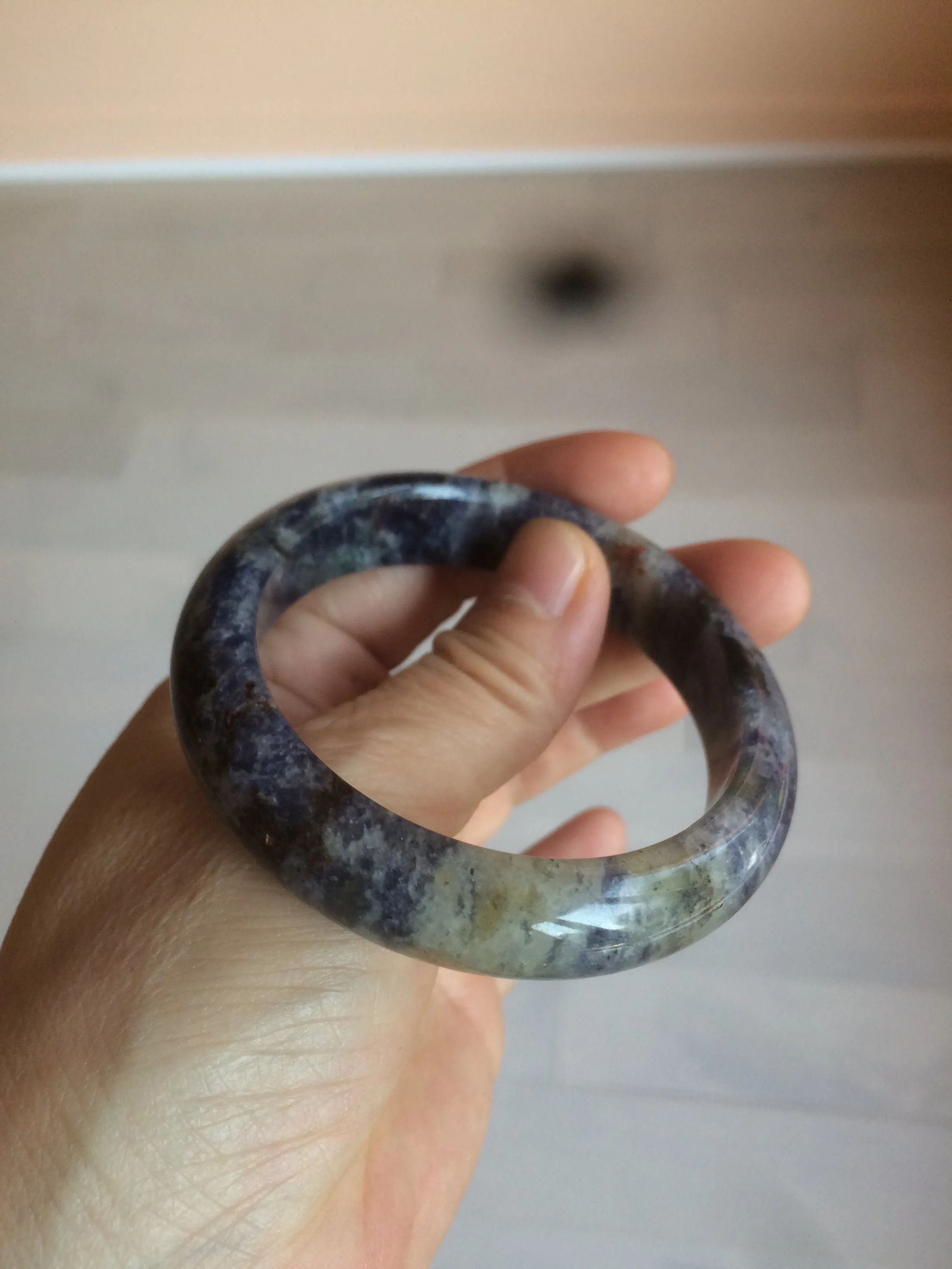 100% natural 54mm  blue/white/red/yellow Lazurite  (青金石) bangle CB70 (add on item)