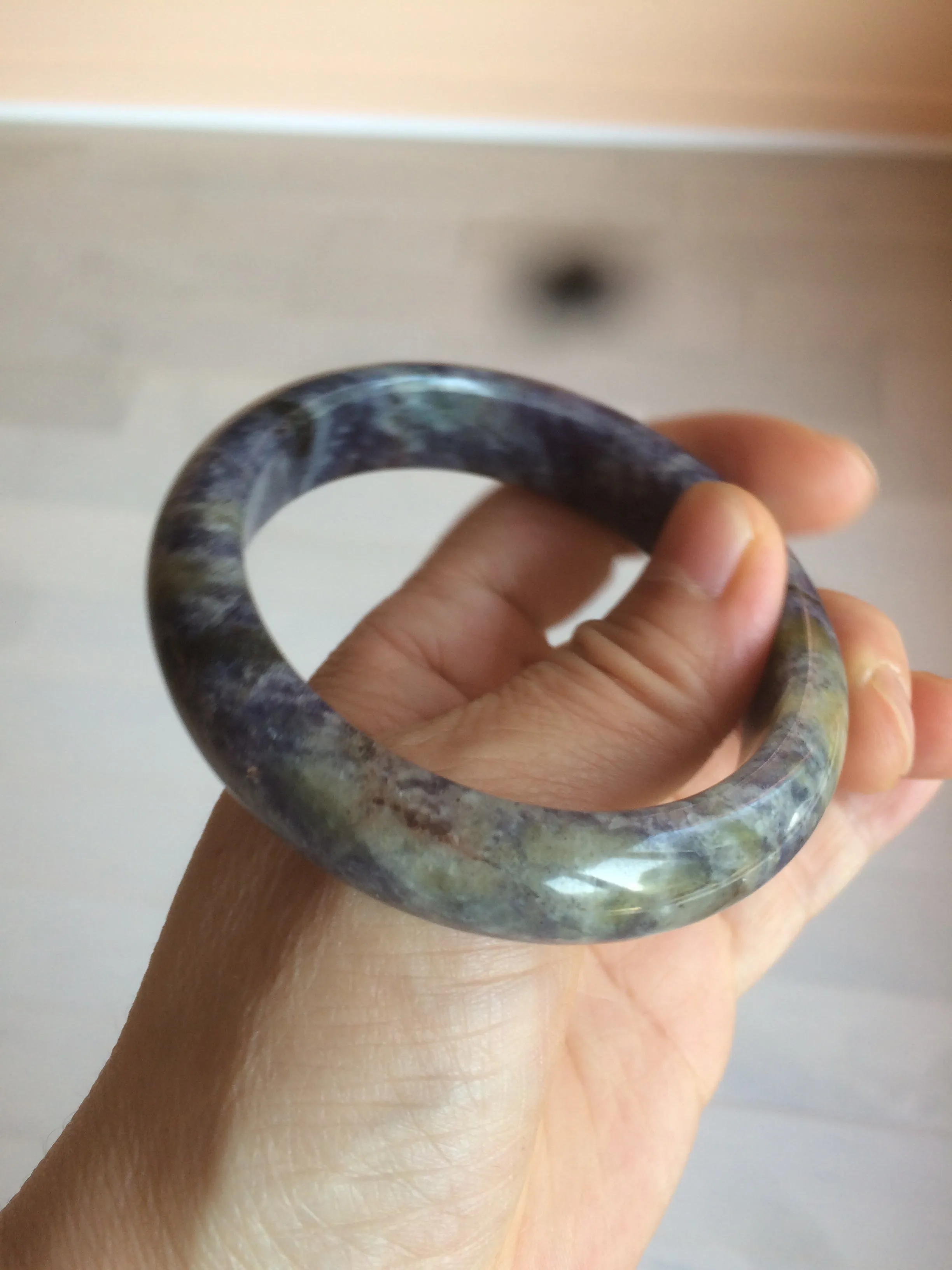 100% natural 54mm  blue/white/red/yellow Lazurite  (青金石) bangle CB70 (add on item)