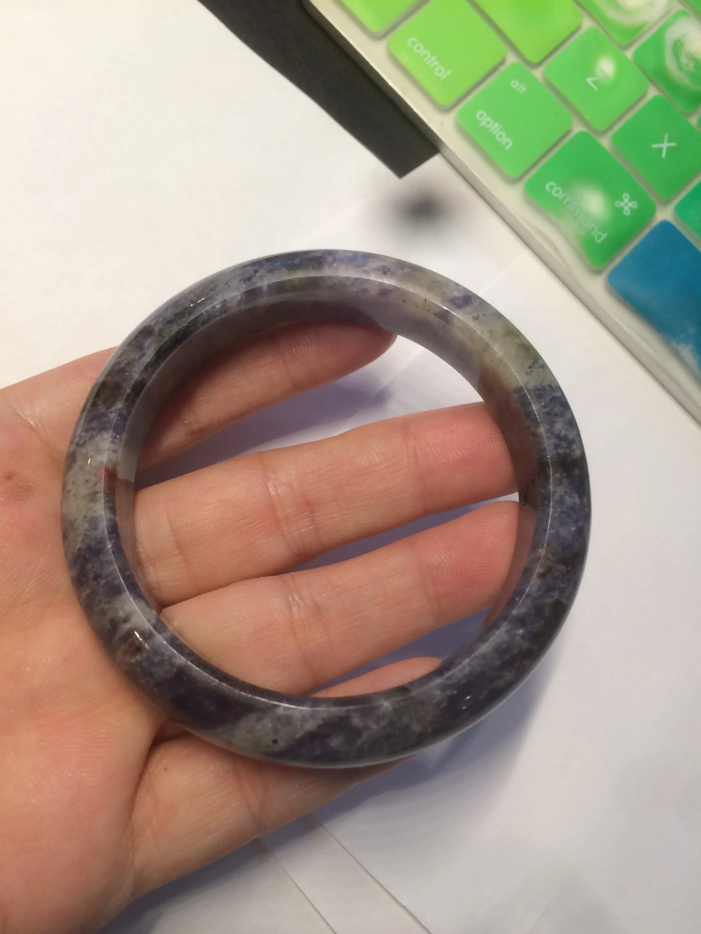 100% natural 54mm  blue/white/red/yellow Lazurite  (青金石) bangle CB70 (add on item)