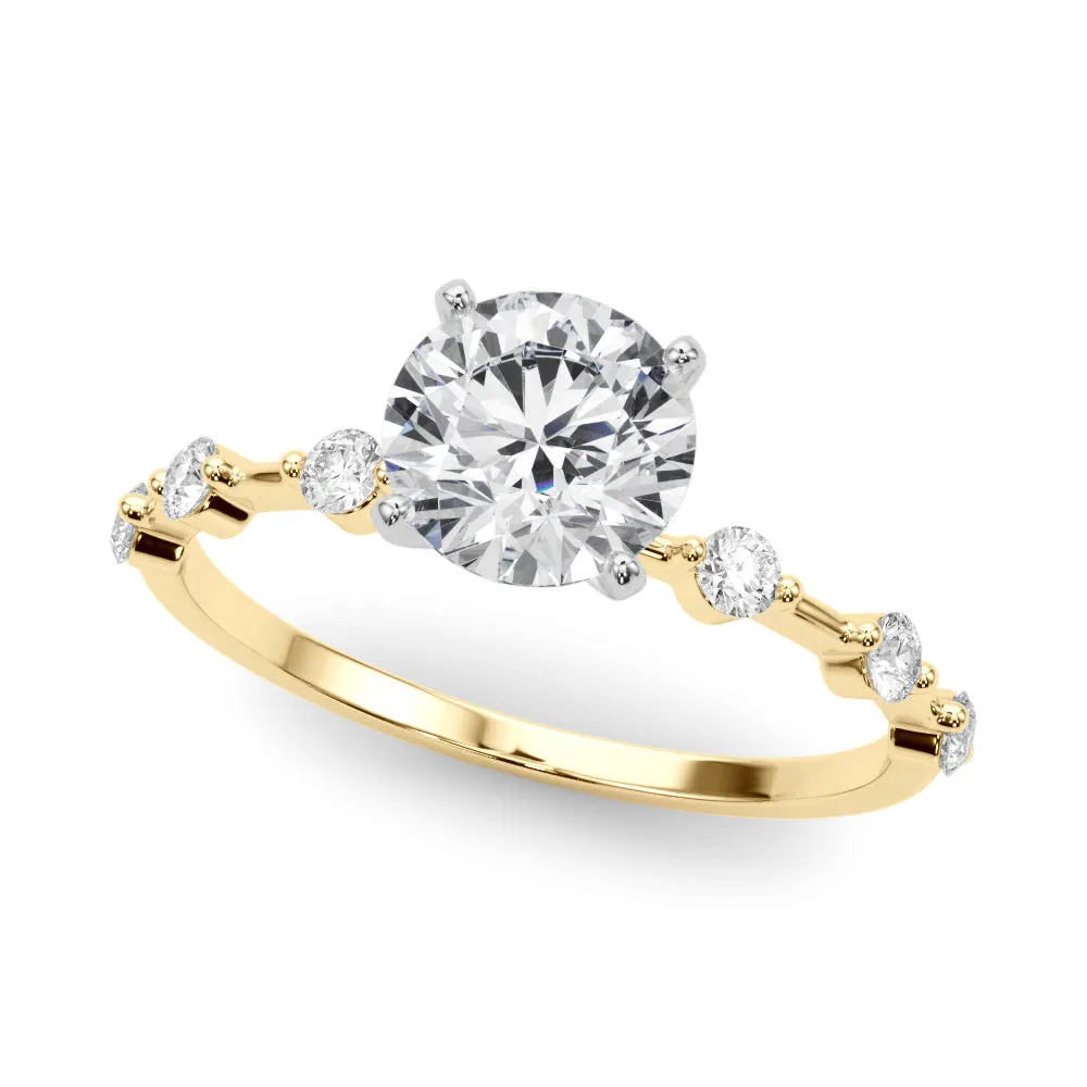 14K Bezel Set Diamond Engagement Ring