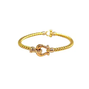 18k Fancy Rope Bangle