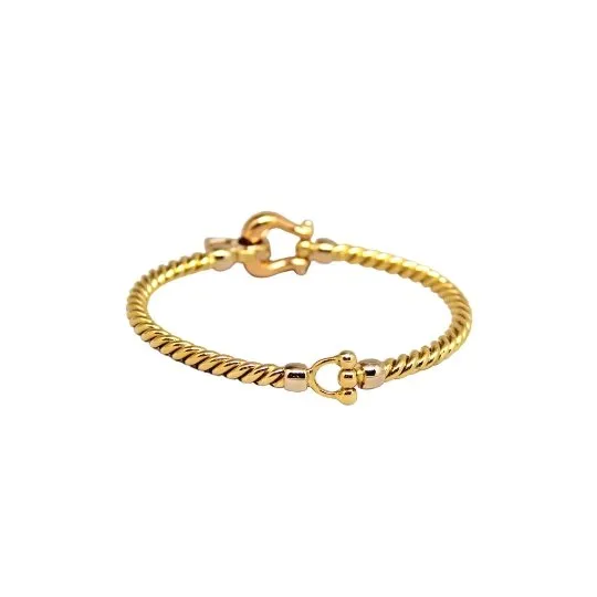 18k Fancy Rope Bangle