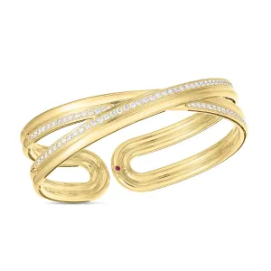 18K Gold Cialoma Diamond Bangle