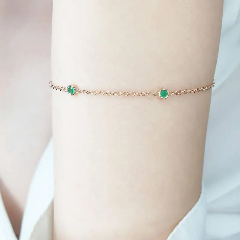 3 Emeralds Bracelet