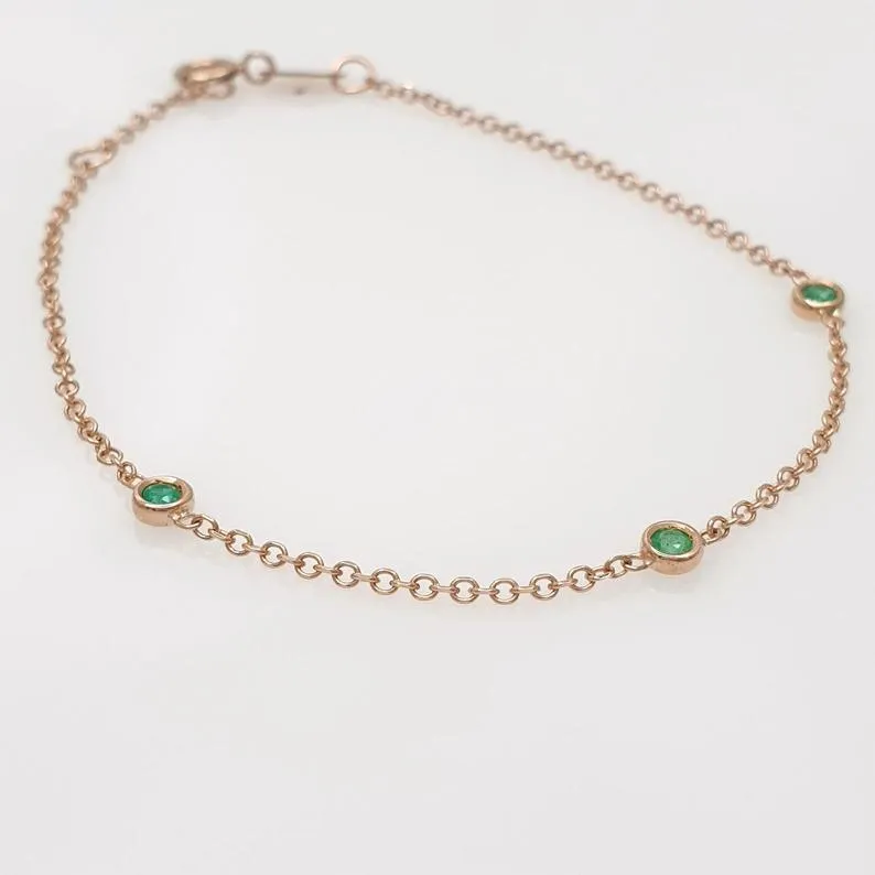 3 Emeralds Bracelet