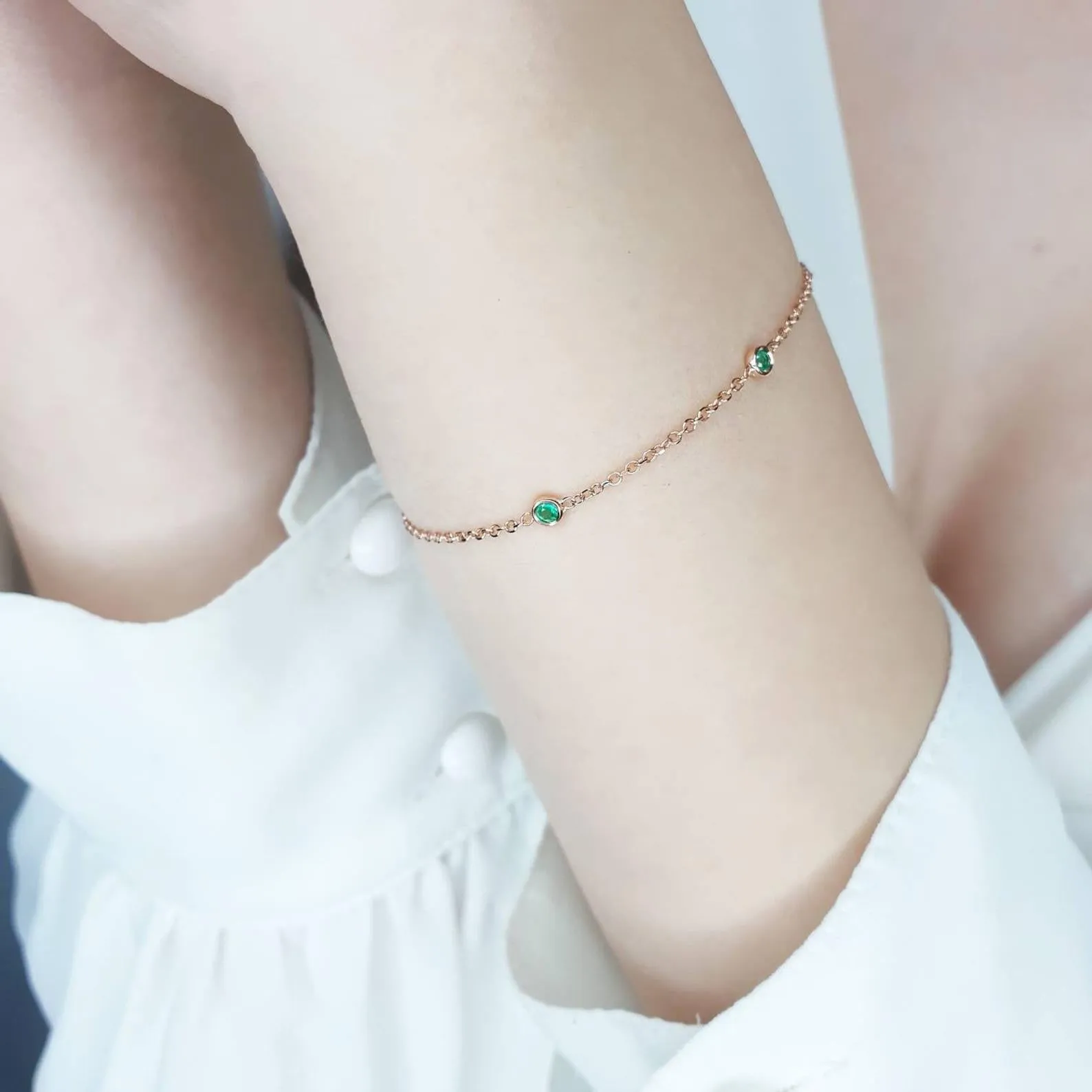 3 Emeralds Bracelet