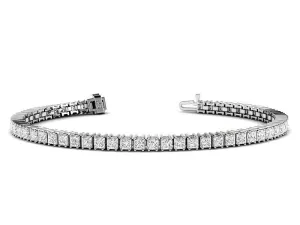 4.00-14.50 CT Round Cut Lab Grown Diamonds - Tennis Bracelet