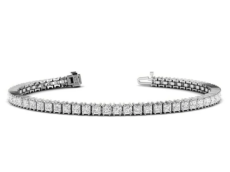 4.00-14.50 CT Round Cut Lab Grown Diamonds - Tennis Bracelet