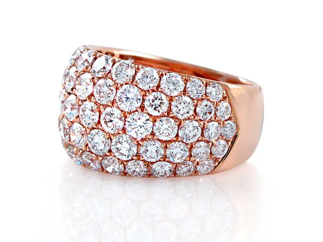 4.30CT T.W. Rose Gold Diamond Cocktail Ring