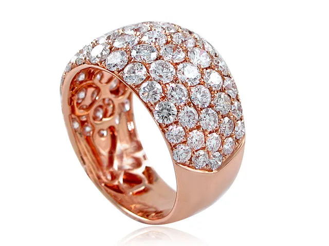 4.30CT T.W. Rose Gold Diamond Cocktail Ring