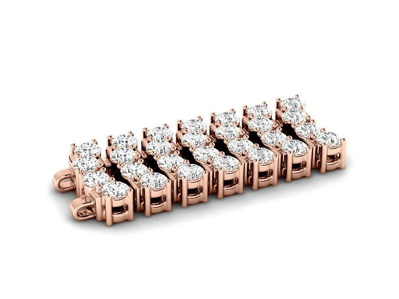 5.00-7.00 CT Round Cut Lab Grown Diamonds - Diamond Bracelet