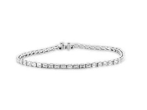 5.02cts EVS Emerald Lab Diamond White Gold Tennis Bracelet