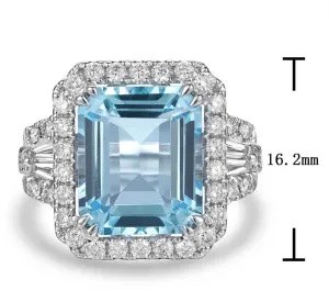 5.45carat Aquamarine & Diamond Cocktail Ring