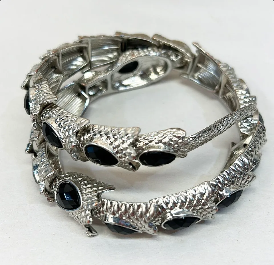 90’s vintage statement snake wrap style bracelet.