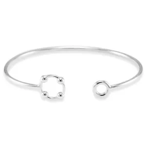 925 Sterling Silver Circle Unisex Balance Design Bangle