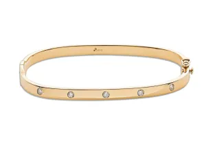 9ct Yellow Gold 0.20ct Diamond Bangle