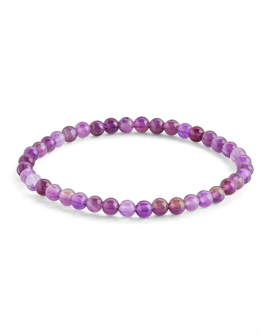 Amethyst Beaded Stretch Bracelet