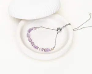 Amethyst Faceted with silver chain