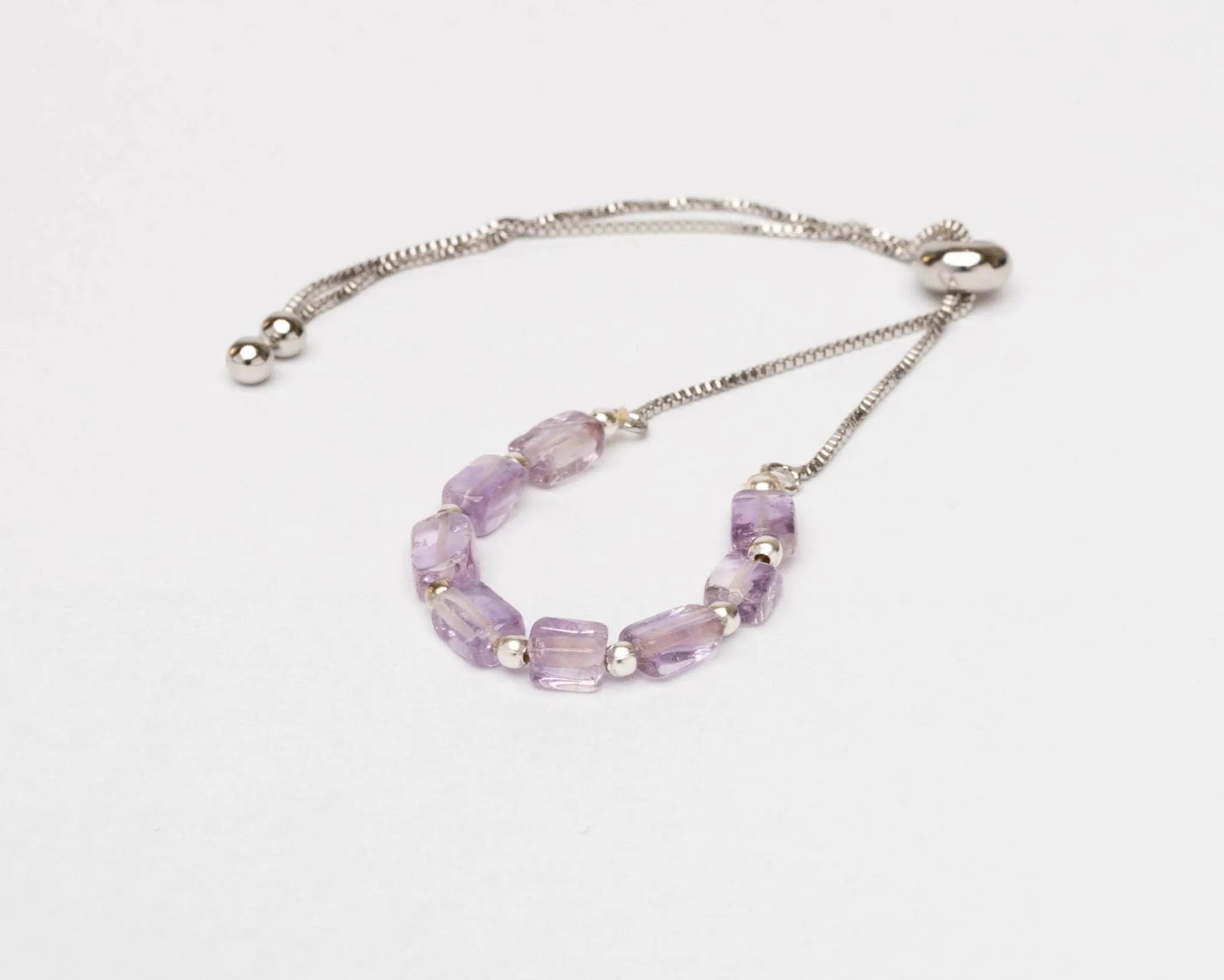 Amethyst Faceted with silver chain