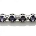 Amethyst Oval Tennis Cubic Zirconia CZ Bracelet