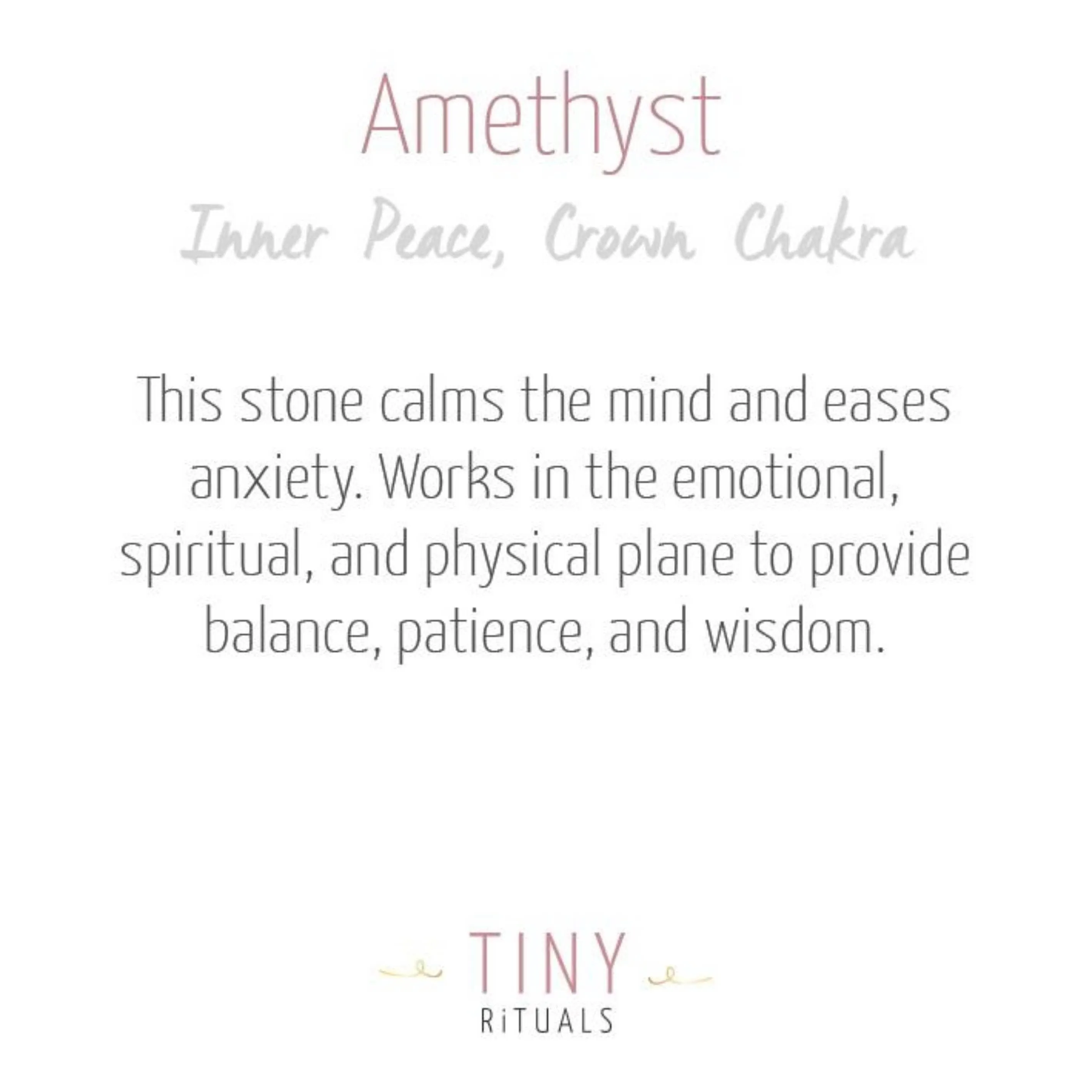 Amethyst Worry Stone by Tiny Rituals