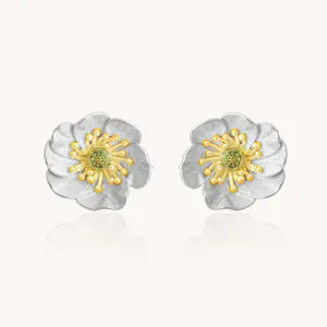 Anemone Silver Stud Earrings W.