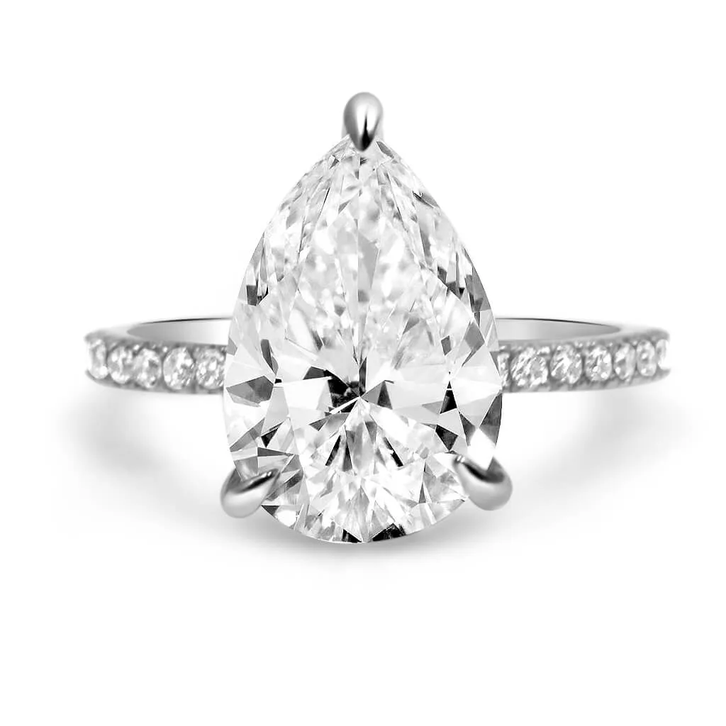 Angela | Pear Moissanite Engagement Ring