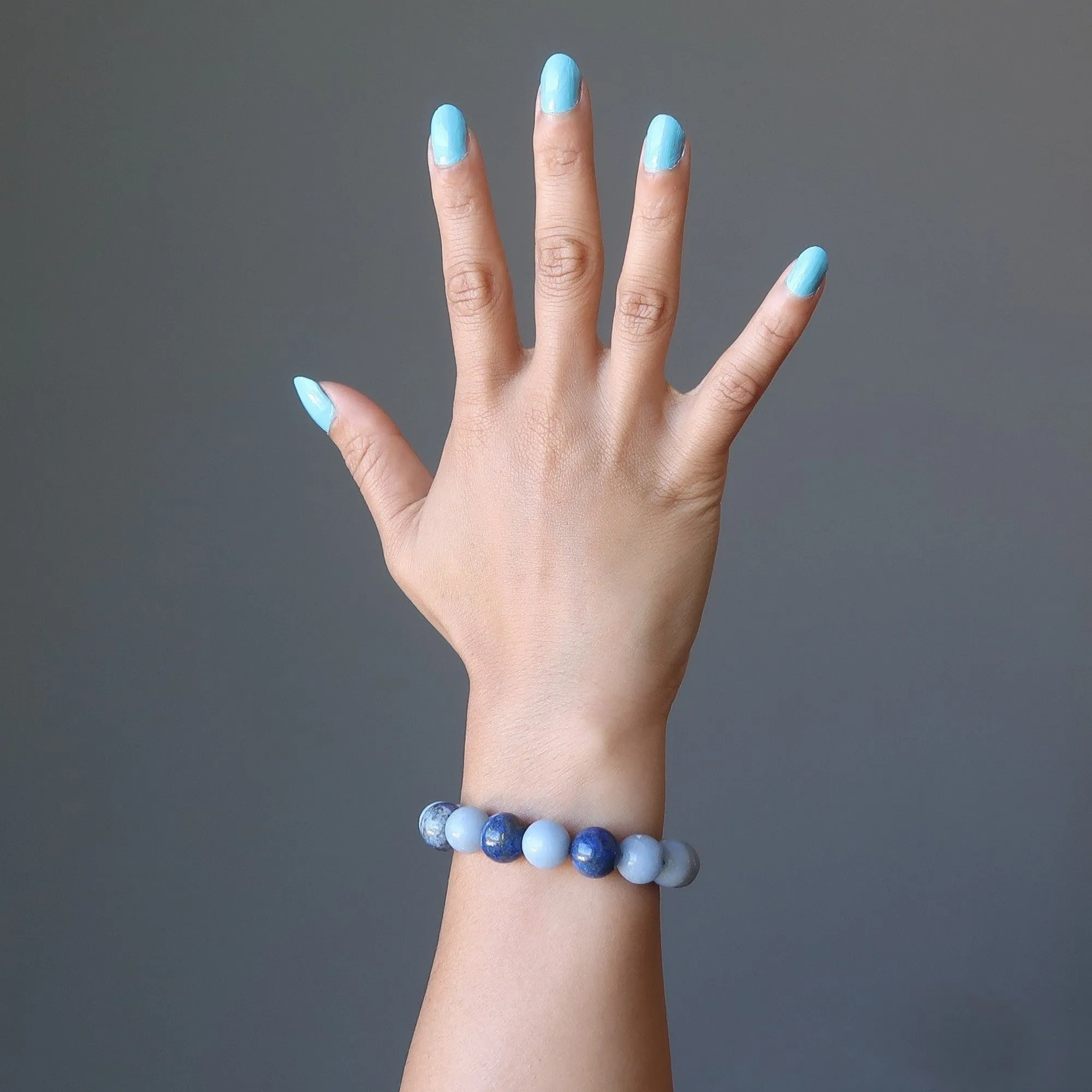 Angelite Bracelet Lapis Blue Stones