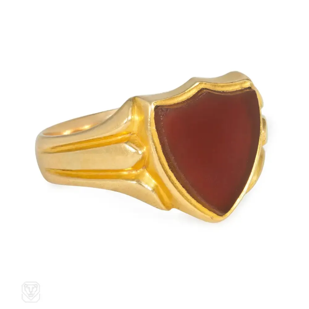 Antique carnelian signet ring