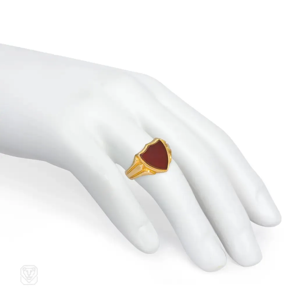 Antique carnelian signet ring