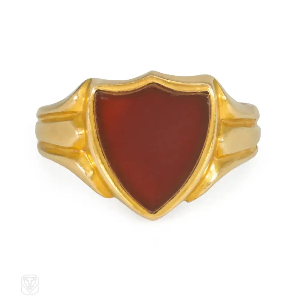 Antique carnelian signet ring