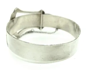 Antique Victorian 1864 Silver Buckle Bangle