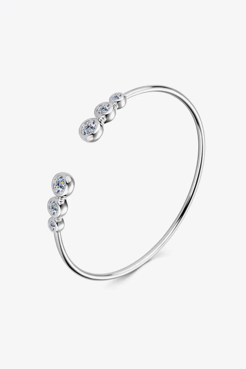 *APP EXCLUSIVE* 1.8 Carat Moissanite 925 Sterling Silver Bracelet Cuff