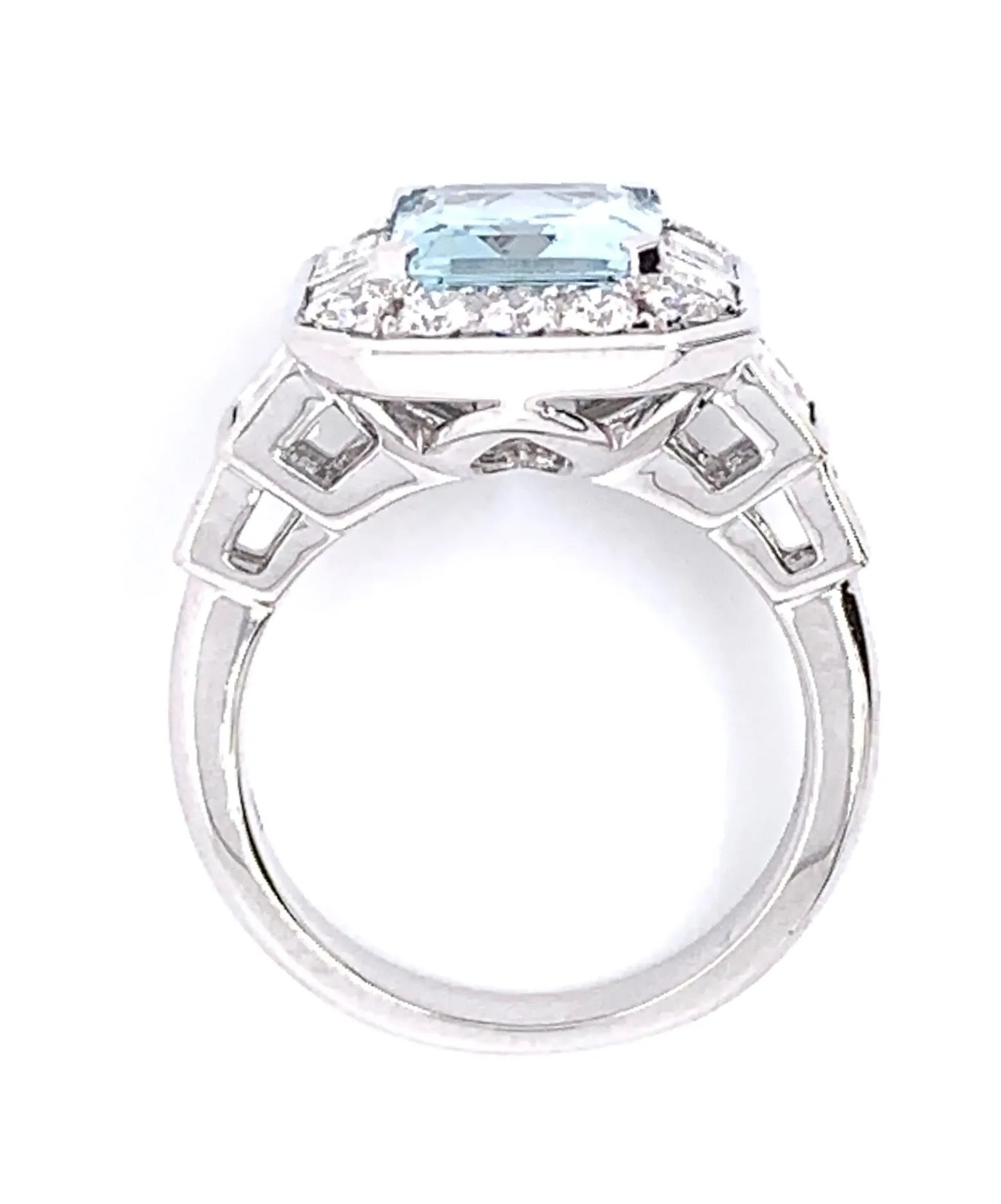 Aquamarine & Diamond Cocktail Ring