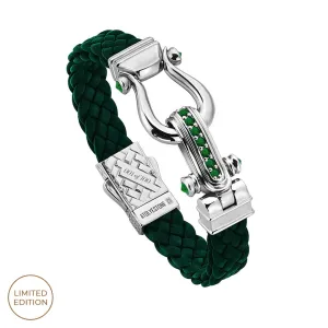 Atolyestone Iconic Emerald Leather Bracelet