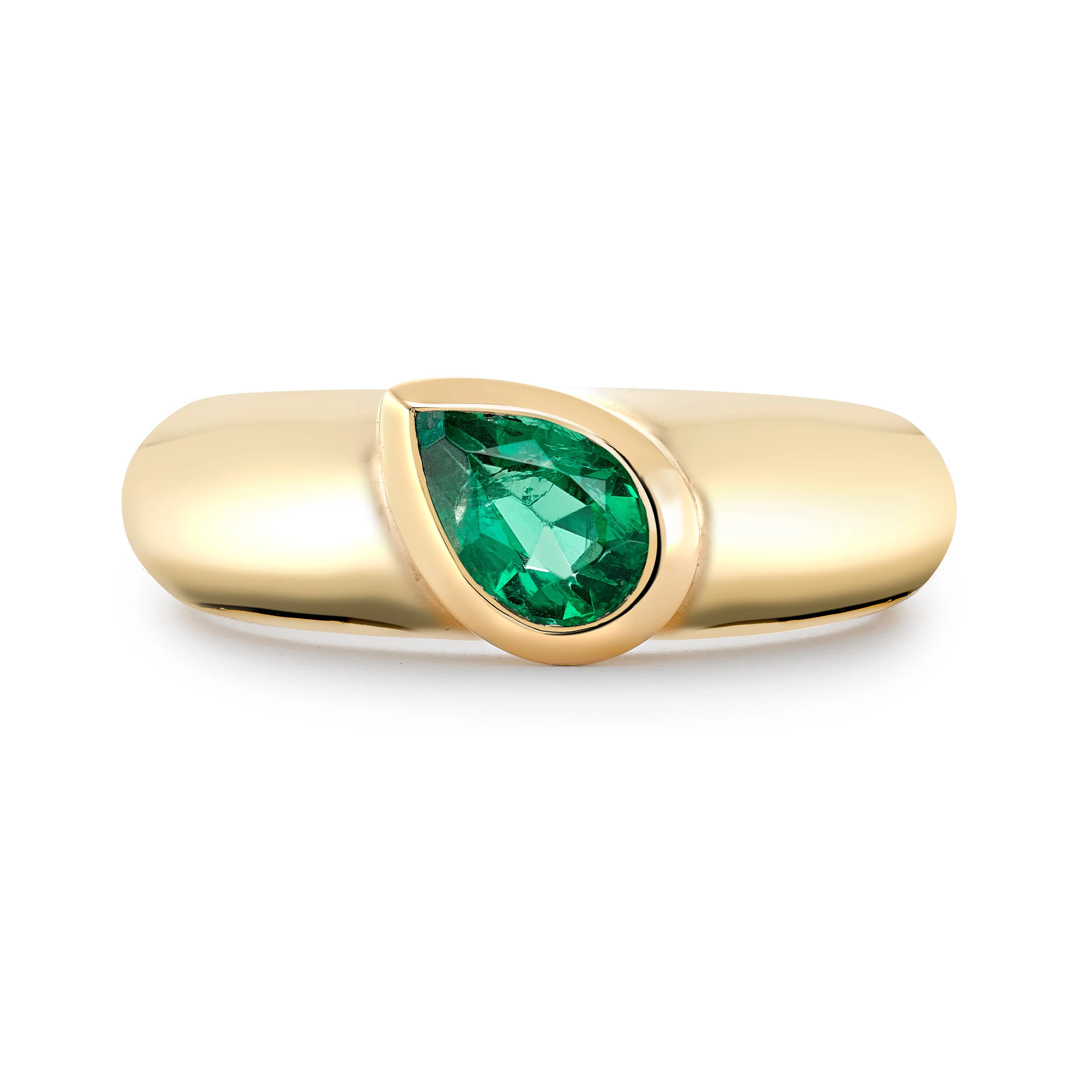 AYA x Gemfields Emerald Pear Ring