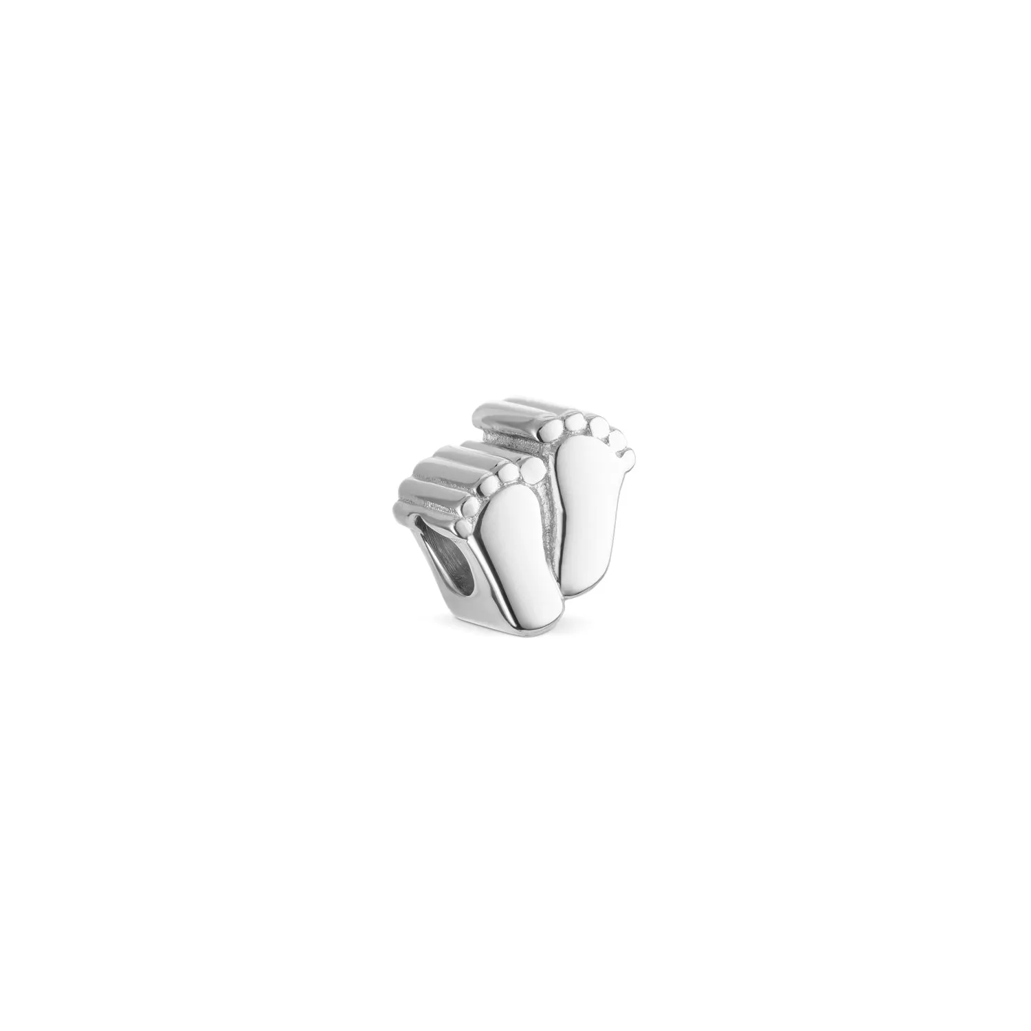 Baby Feet Bracelet Charm (Silver)