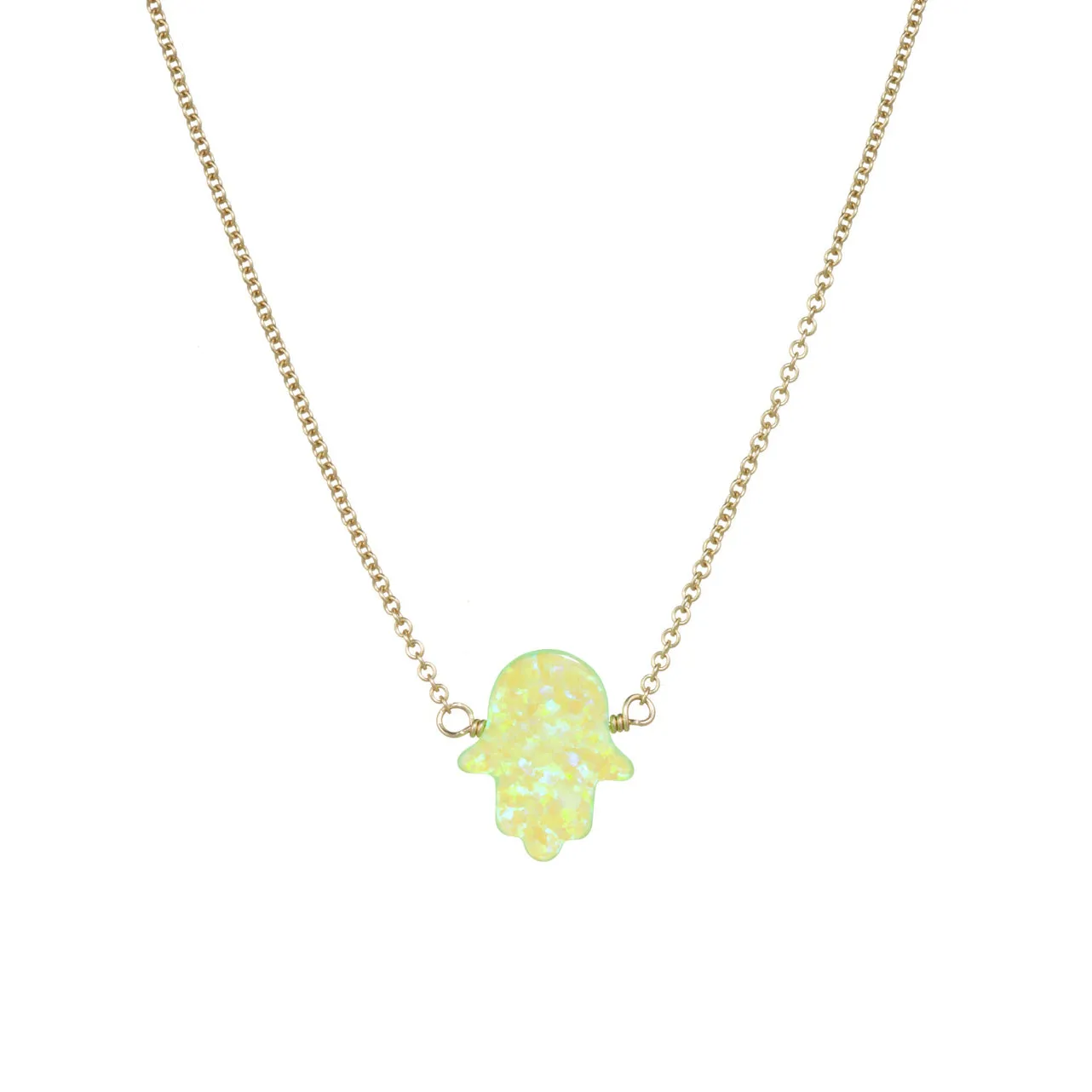 bara boheme | Large "HAND" Opal Necklace