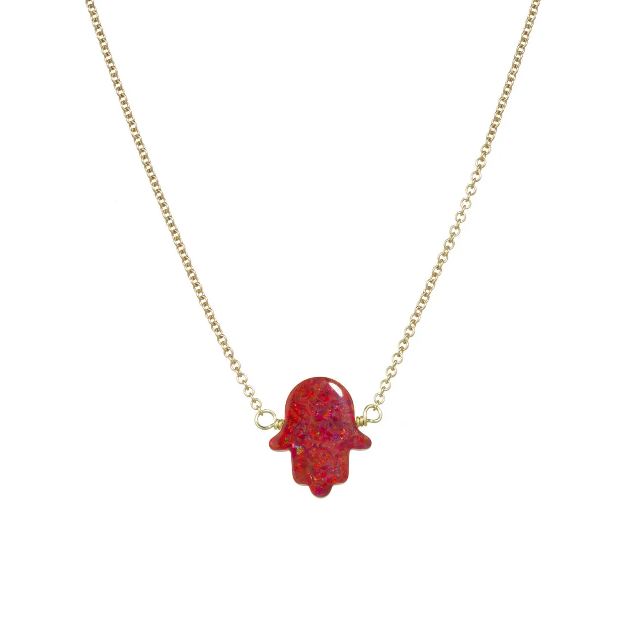 bara boheme | Large "HAND" Opal Necklace