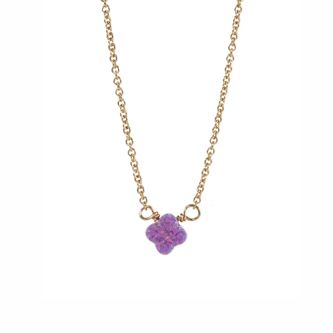 bara boheme | Small "CLOVER" Opal Necklace