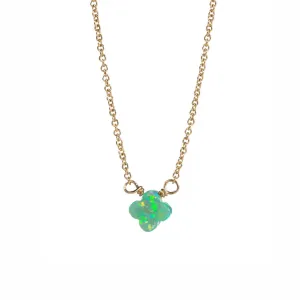 bara boheme | Small "CLOVER" Opal Necklace