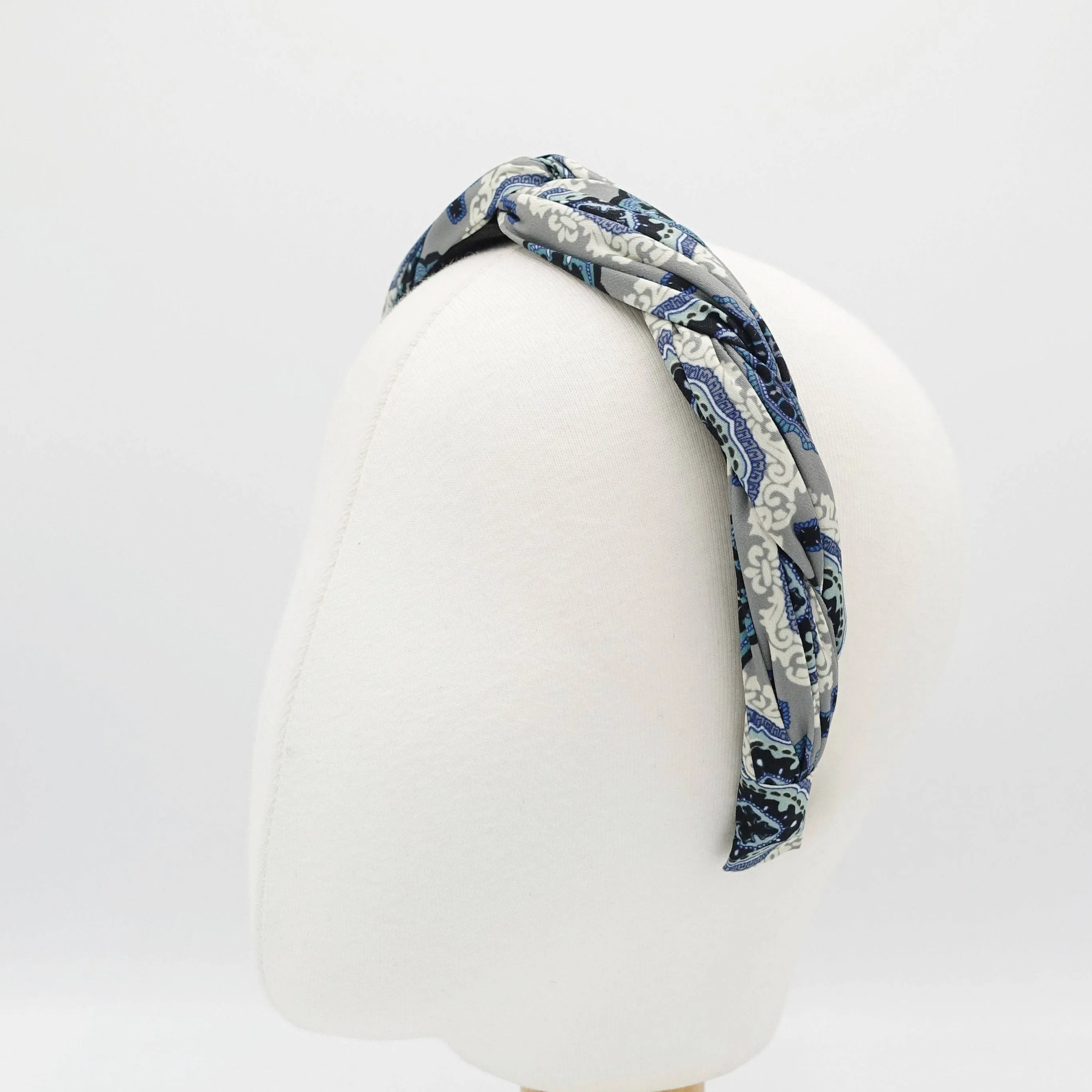 baroque print cross headband casual hair accessory for women